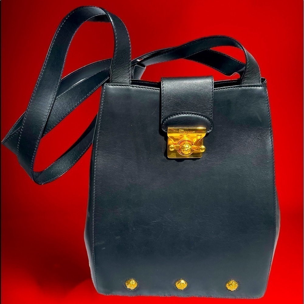 Gorgeous black Ferragamo Calfskin